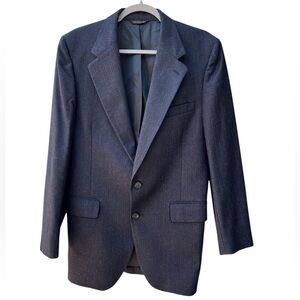 Vintage Roberts David Alan Flint Blue Stripe Wool 2 Button Blazer MN Sz M